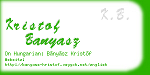 kristof banyasz business card